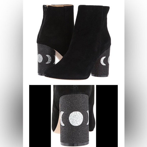 New in Box Katy Perry The Mayari *Suede Ankle Boot (Size 7.5) Black - Picture 1 of 13